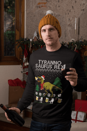 Tyrannosaufus Rex Ugly Christmas Sweater Sweater - Kreisligahelden.de