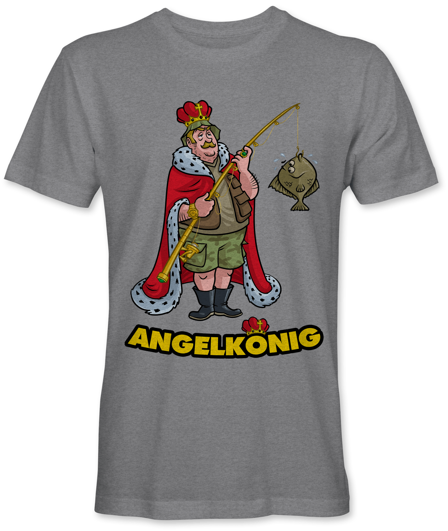 Angelknig - Angler Shirt mit lustigem Motiv Aufdruck - Kreisligahelden Angelknig - Angler Shirt mit lustigem Motiv Aufdruck - Kreisligahelden