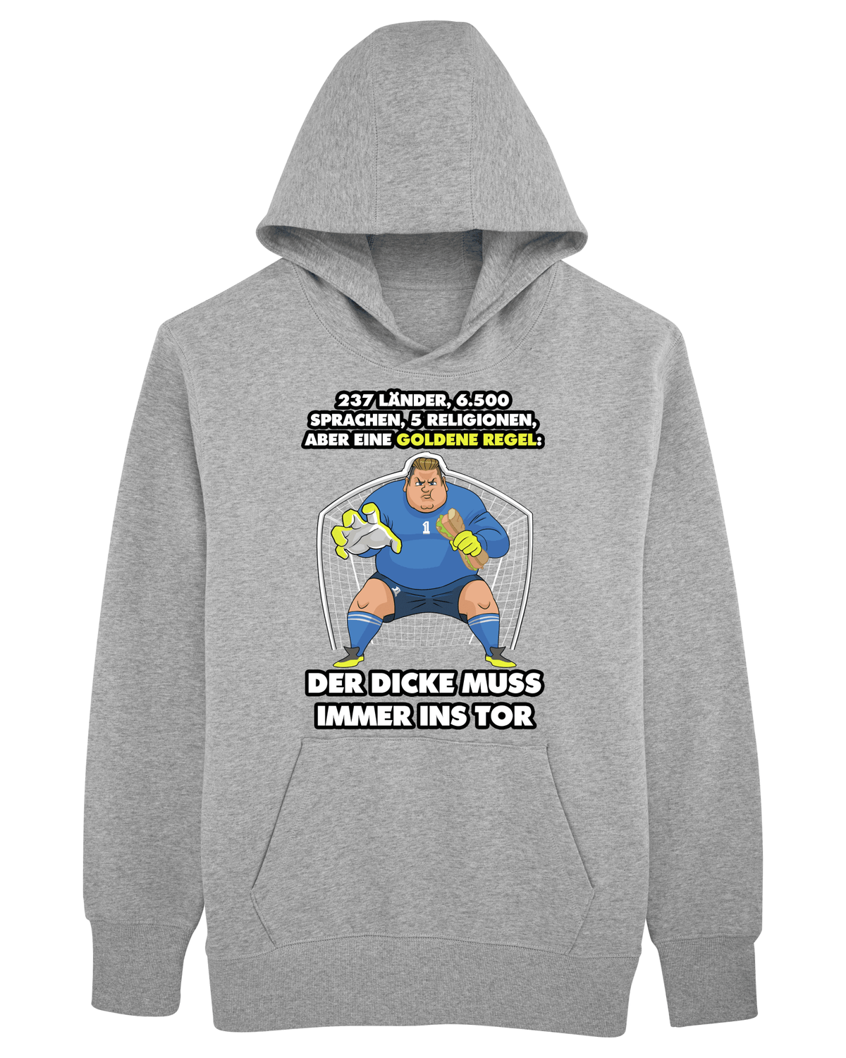 Der Dicke muss immer ins Tor Premium Hoodie - Kreisligahelden