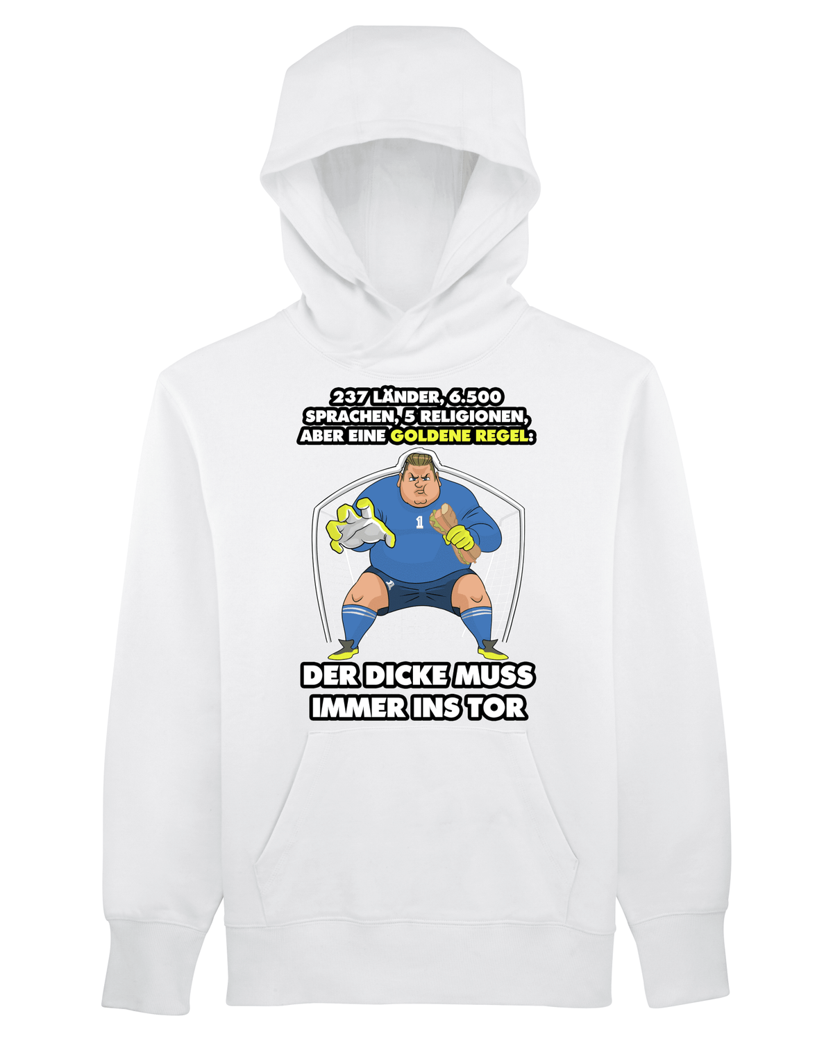 Der Dicke muss immer ins Tor Premium Hoodie - Kreisligahelden