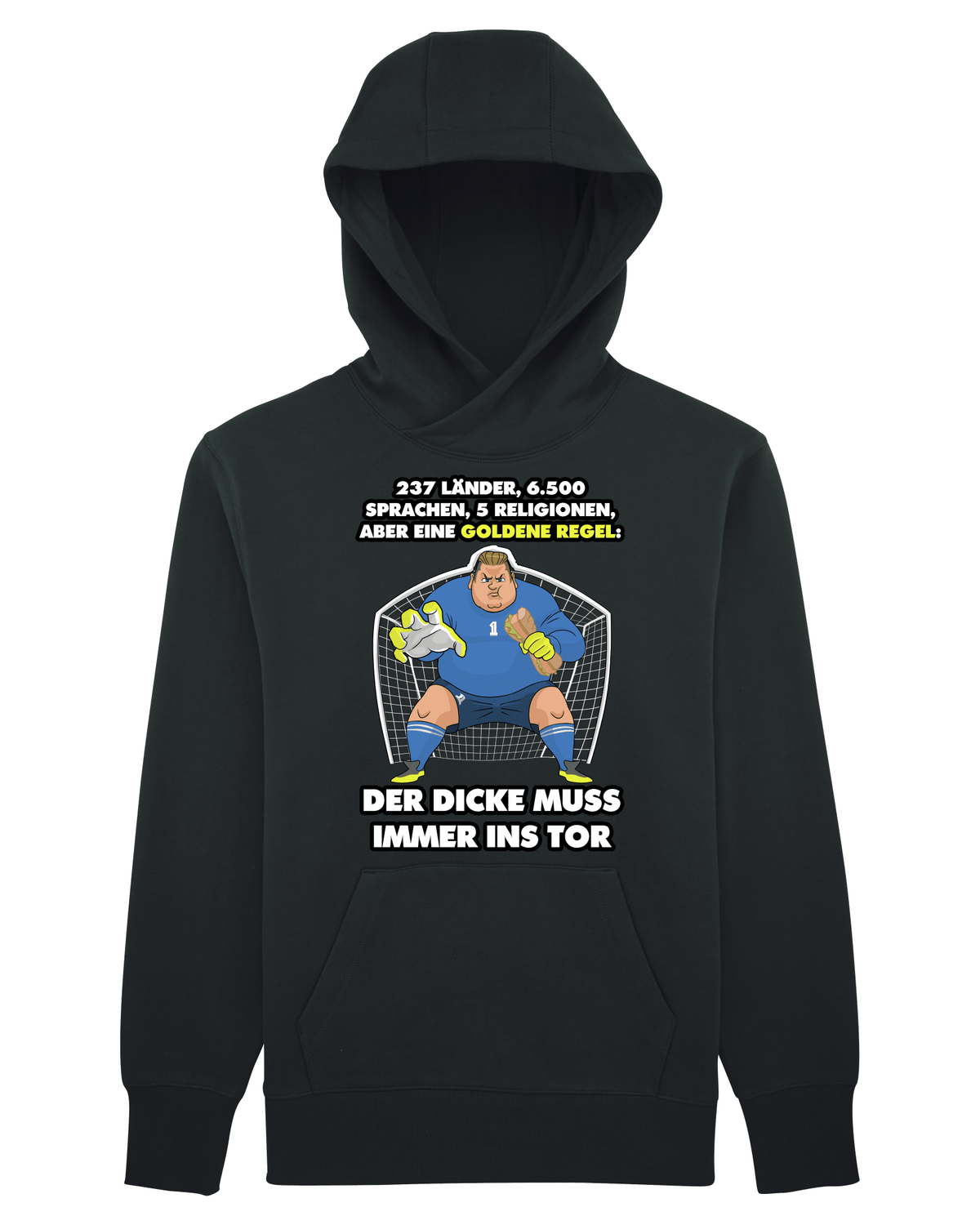 Der Dicke muss immer ins Tor Premium Hoodie - Kreisligahelden