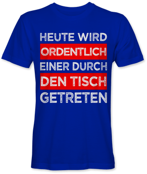 Durch den Tisch getreten