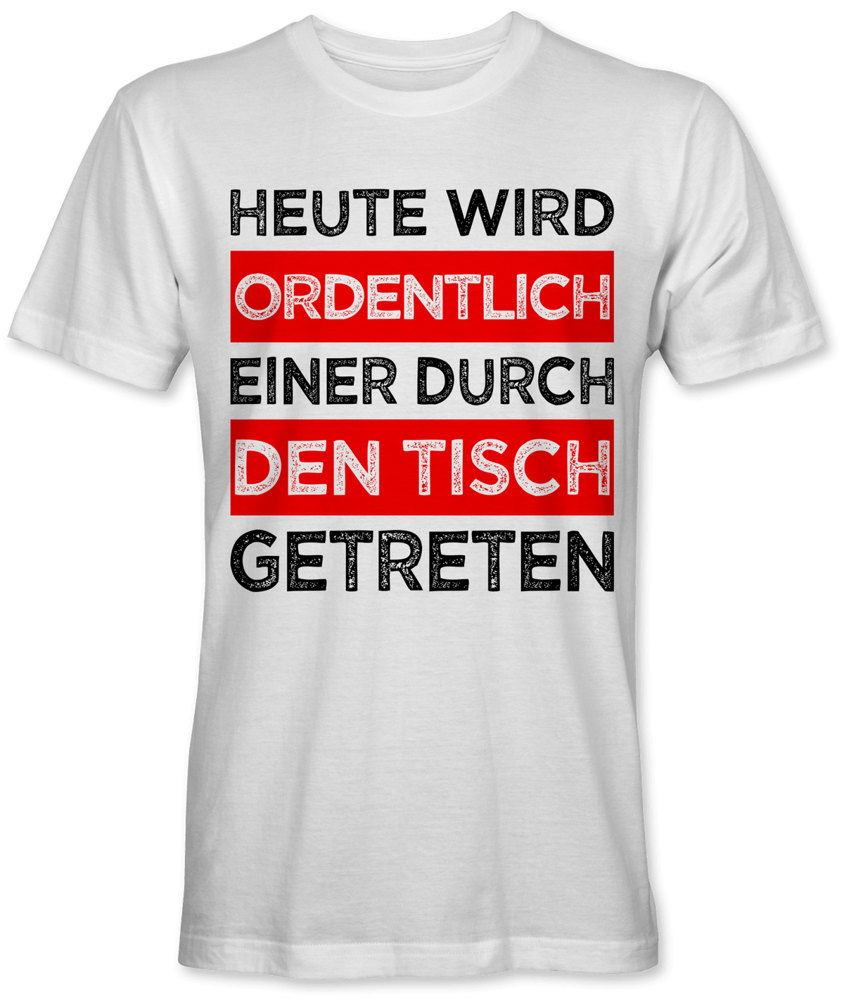 Durch den Tisch getreten