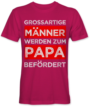 Grossartige Männer werden zum Papa befördert