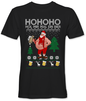 Ho Ho Ho Hol mir mal ein Bier Ugly Christmas Shirt