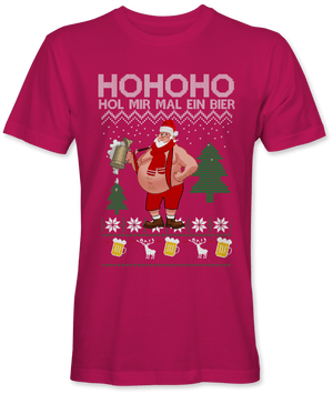 Ho Ho Ho Hol mir mal ein Bier Ugly Christmas Shirt