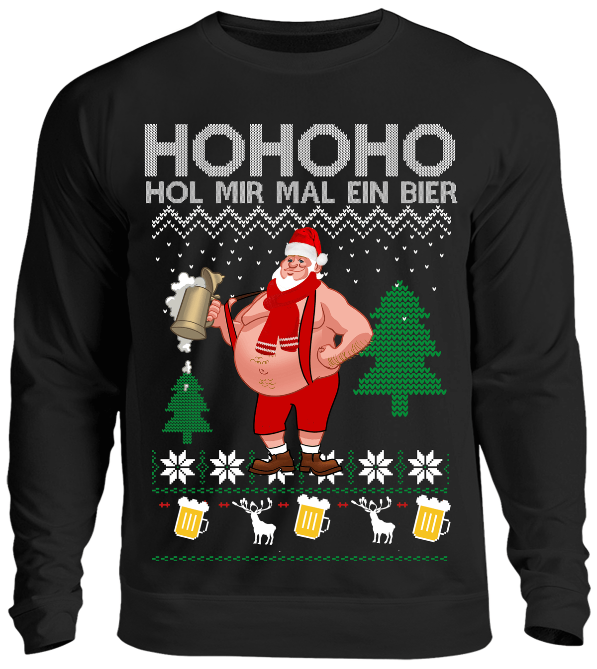 Ho Ho Ho Hol mir mal ein Bier Sweater Sweater - Kreisligahelden.de