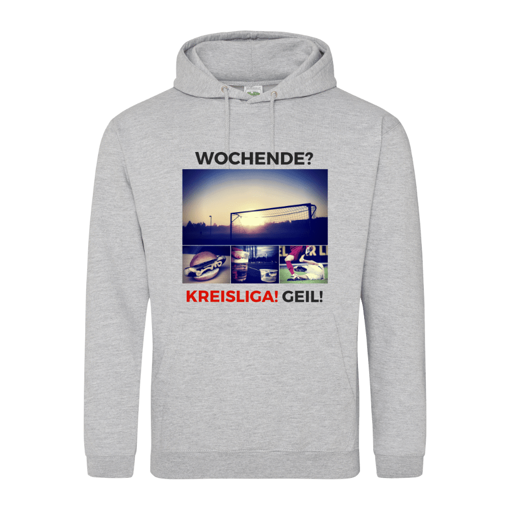 Wochenende? Kreisliga! Geil! Basic Hoodie Hoodie - Kreisligahelden.de
